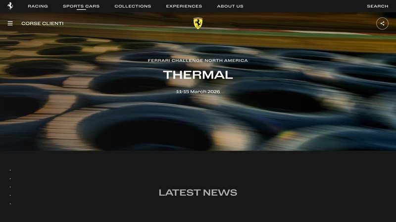 Preview of the official Ferrari Challenge North America · Thermal website