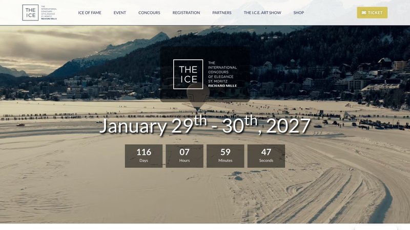 Preview of the official The I.C.E. St. Moritz website