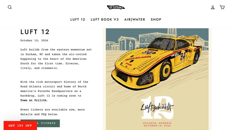 Preview of the official Luft 12 website