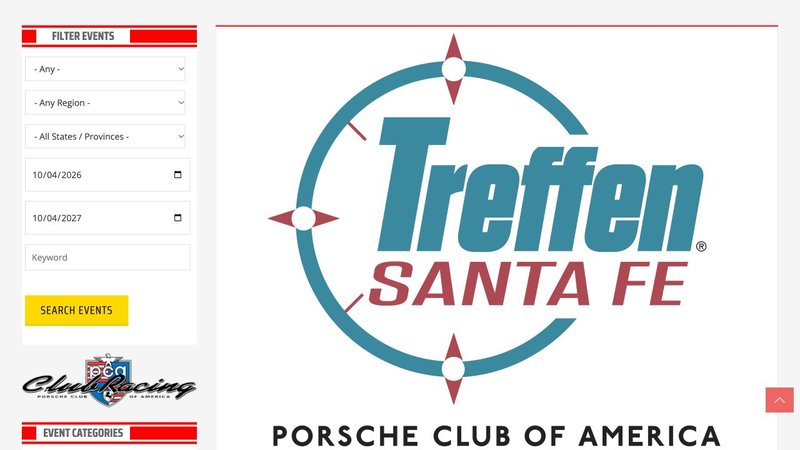 Preview of the official Treffen Santa Fe website