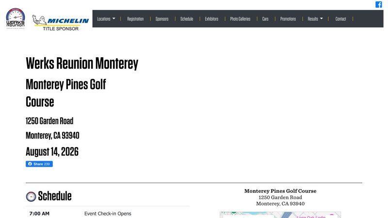 Preview of the official Werks Reunion Monterey · 2026 website